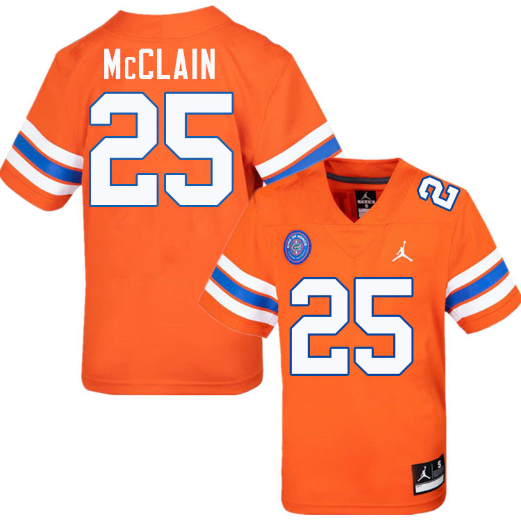 #25 Cormani McClain Gators Jersey,Florida Gators College Football Jerseys Stitched-Throwback Orange